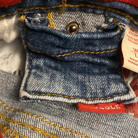 Smuggler's Moon Men's Distressed Button Up Blue Jeans Size 32x32 - Picture 6 of 14